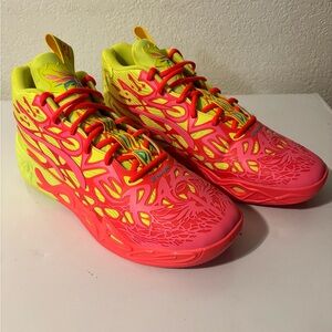 Puma Melo MB.04 “1Love” in Bright Pink and Yellow